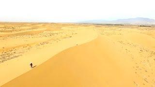 Drone Flying over Gobi Desert