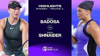 Diana Shnaider vs. Paula Badosa | 2024 Ningbo Open | WTA Match Highlights