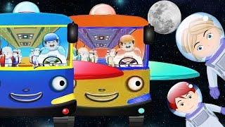 Wheels On The Bus  | Moon Trip | New Version | Nursery Rhymes by KiddieTV ©