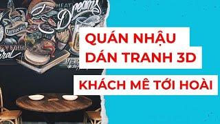 Tranh 3D Nhà Hàng Quán Nhậu Không Thể Bỏ Qua 2023 | Xưởng Tranh Tân Thành