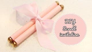 How to Make a scroll | DIY scroll invitations