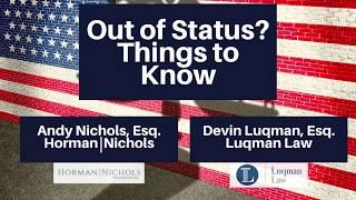 Out of Status? Some Things to Know!