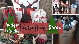 Farmhouse Christmas Decor on a Budget | DIY Dollar Tree Christmas Decor | Rustic Christmas Decor