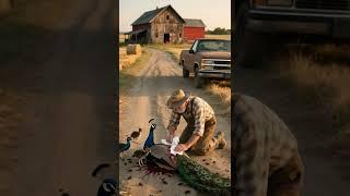 How adult peacocks are rescued on farms #rescue#animals