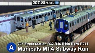 Munipals MTA 207th Street U-Bahn-Fahrt mit R32 R46 R160 R179 R211 @Trainman6000