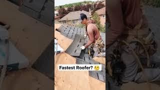 Fastest Roofer?  #shorts #tools #roofershelper #roof #roofer #roofing