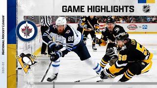 Jets @ Penguins 1/23/22 | NHL Highlights