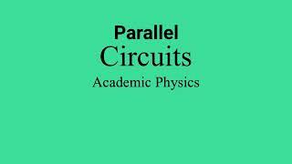 #JayPhysics Parallel Circuits Intro