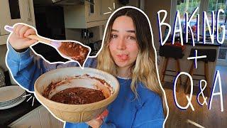 day in my life: what i eat, baking brownies + q&a :)