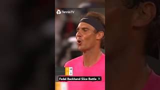 Backhand slice battle between Nadal and Federer (Match in Africa 2020)  @ATPTour | @tennistv