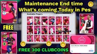 MAINTAINANCE END  FREE ICONIC  Pes 2021 Mobile Live