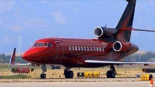 Beautifully Painted Dassault Falcon 900 - Landing, Arrival and Shutdown