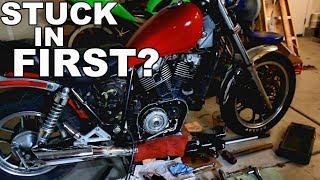 Stuck in First Gear - 1983 Honda Shadow 750 Motorcycle Repair