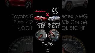 Toyota GT86 Flat-4 2.OL 400 HP vs Mercedes-AMG GLC 63s Coupé V8 4.OL 510 HP