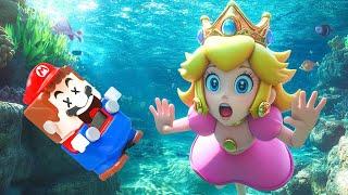 Lego Mario fills Nintendo Switch with water to help Peach. Will he succeed? Mario Story