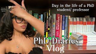 phd diaries: day in the life of a phd student/university professor vlog|Black psychology phd student