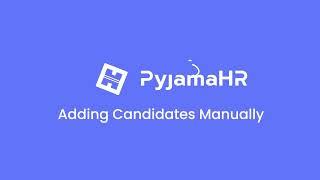 Add candidates manually #pyjamahr