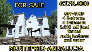 €170.000-Character 4 bed 4 bath OFF-GRID Andalusian country house for sale in Montefrio, Andalucia