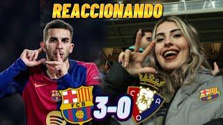 REACCION AL BARÇA 3-0 OSASUNA   LÍDERES EN SOLITARIO