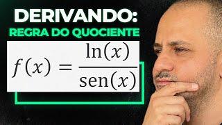 Derivando a função f(x)=ln⁡(x)/sen⁡(x) pela regra do quociente