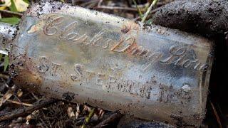 Antique Bottle Digging Dump Digging #65 ~ 1890s Local Druggist Clark's Drug Store, F.S. Cleaver