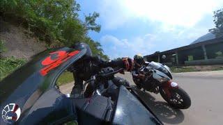 NINJA 400 vs CBR600RR | Friendly battle with r15/cbr250r/r3