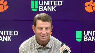 Dabo Swinney on Tigers at 0-1, App State ahead