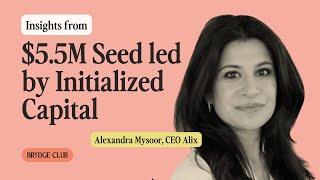 How Alexandra Mysoor raised $5.5 Million Venture Capital funding led by Initialized Capital