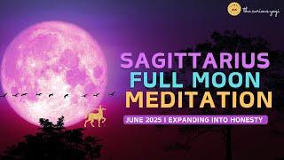 Sagittarius Full Moon Chakra Meditation June 2025 I Pink Strawberry Moon 