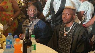 FOOTBALLER OSIMHEN & VERYDARKBLACKMAN VDM AT DAVIDO & CHIOMA WEDDING IN LAGOS