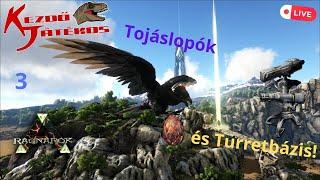 Ark: Ragnarok 3.rész  - Tojáslopók és turretbázis! - Kezdő-Live