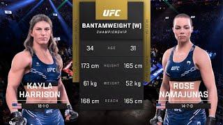 UFC 5 AI vs AI: Kayla Harrison vs Rose Namajunas - Intense Clash of Styles in Women's MMA