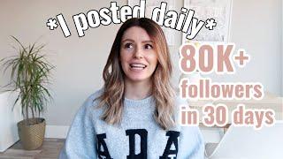 *experiment* I posted daily on Instagram and this happened  I Grew to 80K Followers in 30 days