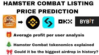 HAMSTER COMBAT LISTING PRICE PREDICTION || AVERAGE PROFIT PER USER || TOKENOMICS ANALYSIS