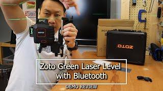 Zoto Green Laser Level with Bluetooth demo review by Benson Chik