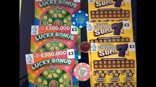 BOOM Another great scratch off session, but this time between the Lucky Bonus and Super 7’s