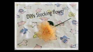How to make Stocking flower tutorial