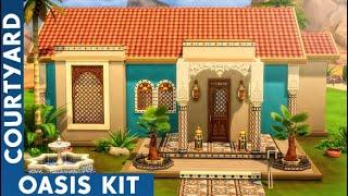 Creating a FAMILY HOME Using ONLY The Courtyard Oasis Kit and Base game?!