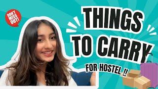 Hostel packing essentials |Things to carry for hostel | What to pack for UPES Dehradun hostel |