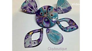 Embossing Powders on Polymer Clay - Mokume Gane