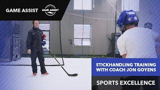 Stickhandling training with Coach Jon Goyens (Sports Excellence - Game Assist)