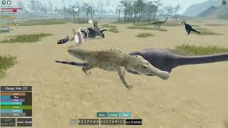 Roblox - Dinosaur world mobile: One shot Sarcosuchus