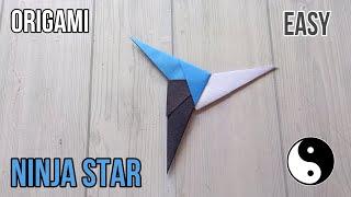 SHURIKEN ORIGAMI| HOW TO MAKE A PAPER SHURIKEN NINJA STAR CRAFT| STEP BY STEP FOLDING #shuriken