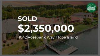 SOLD for $2,350,000 in Hope Island by Brennan Hill - Gold Coast Real Estate