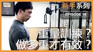 重訓如何挑選適合的重量？｜How to pick the right weight？｜新手系列 EP16