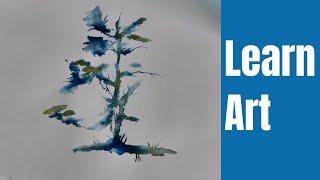 Watercolor Tutorial for You / Wet on Wet Abstract Tree Painting / Learn Art