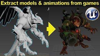 Tutorial: How to extract 3D models and animations from games made in Unreal Engine (ENGLISH)