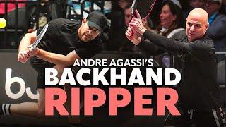 Andre Agassi TOYS With Andy Roddick In Pickleball Match