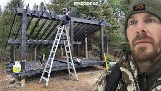 GIANT Japanese Woodshed, Cabin Porch Foundation |EP42| Log Cabin Build on Off-Grid Homestead