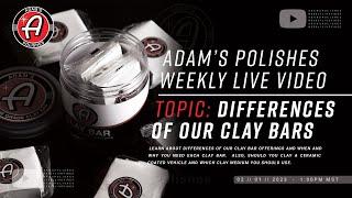 Adam's Polishes Weekly LIVE: Differences In Clay Bars